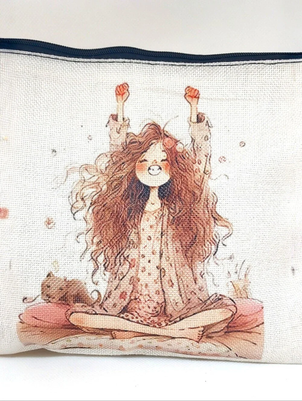 Cosmetic Bag With Red Hair Girl Pattern Bundle NWT